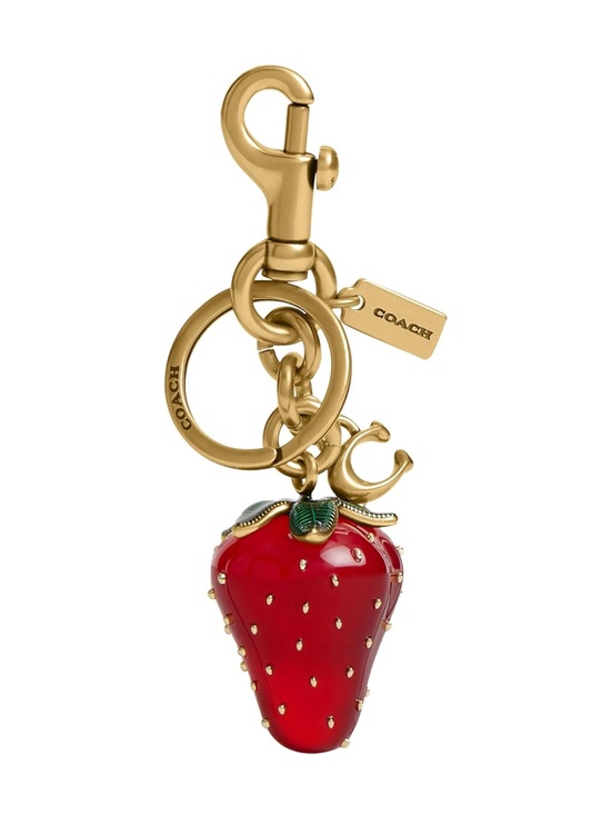 Coach Accessories - Coach Gold-Tone Red Strawberry Key & Bag Charm - New